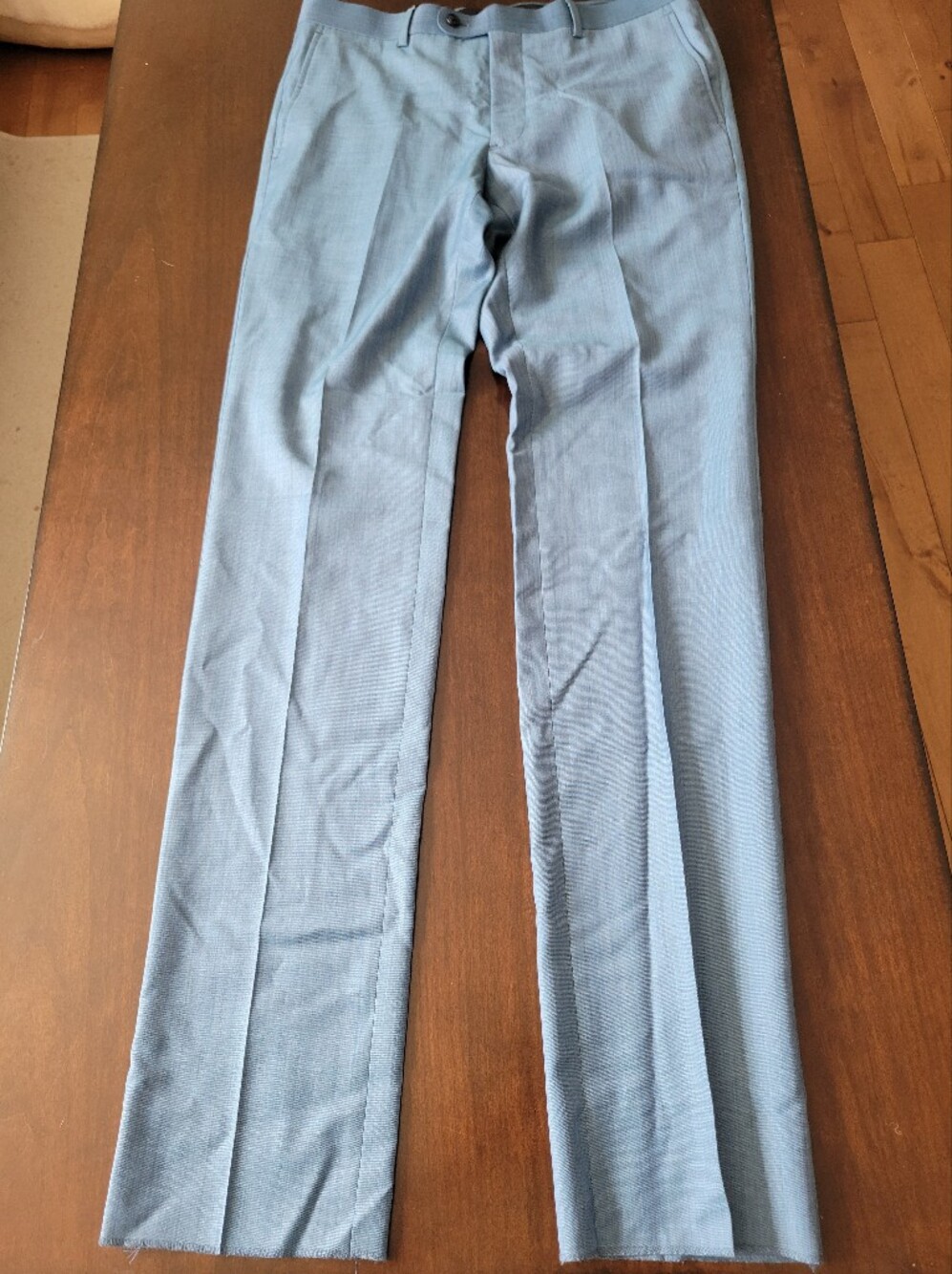 John Varvatos Wool Men's Light Blue Dress Pants - Classic Tailored Fit Size 32